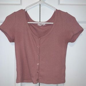 Pink button down shirt